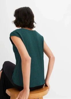 Top aus leichtem Crêpe