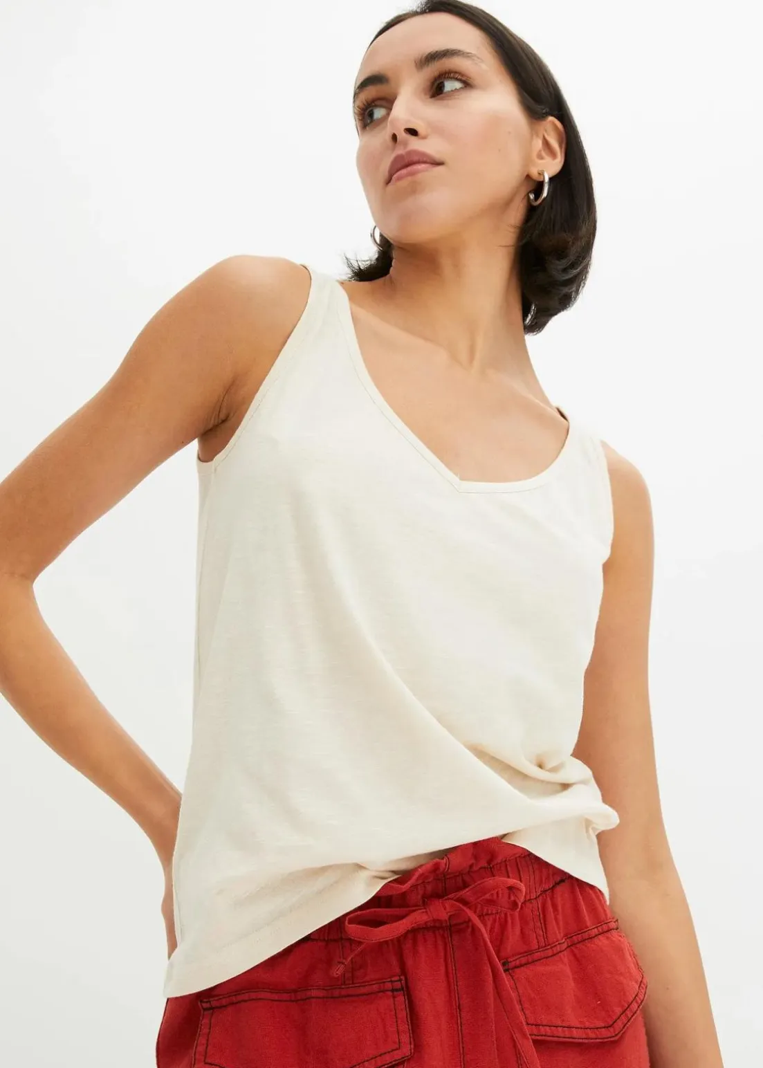 Top aus reiner Bio-Baumwolle