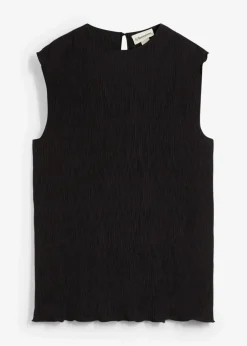 Top aus strukturiertem Crinkle