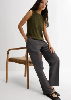 Top aus strukturiertem Crinkle