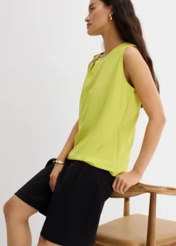 Top aus strukturiertem Crêpe