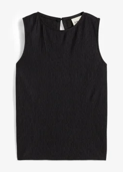 Top aus strukturiertem Crinkle