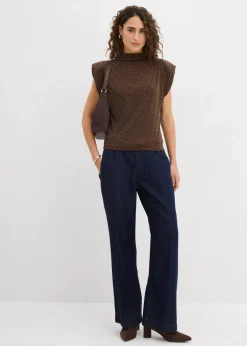 Top mit Glitzersteinen