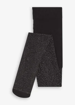 Transparente Strumpfhose mit Glitzermuster, 20 DEN