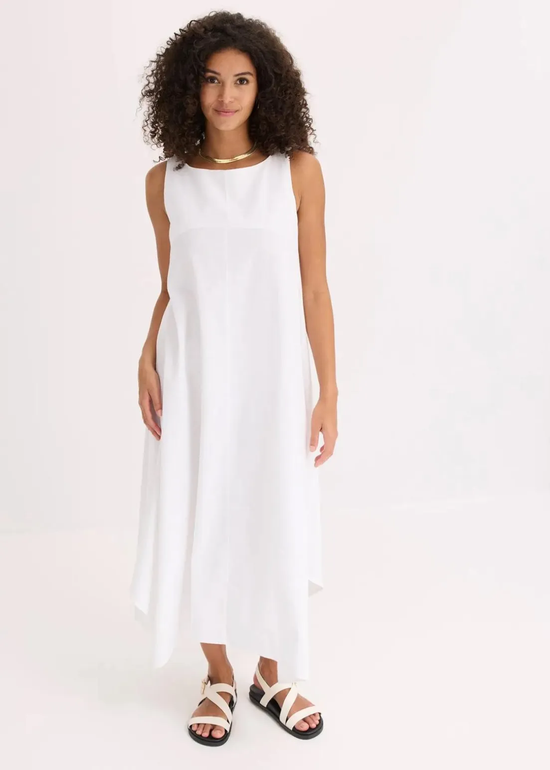 Trägerkleid aus feinem Viskose-Mix