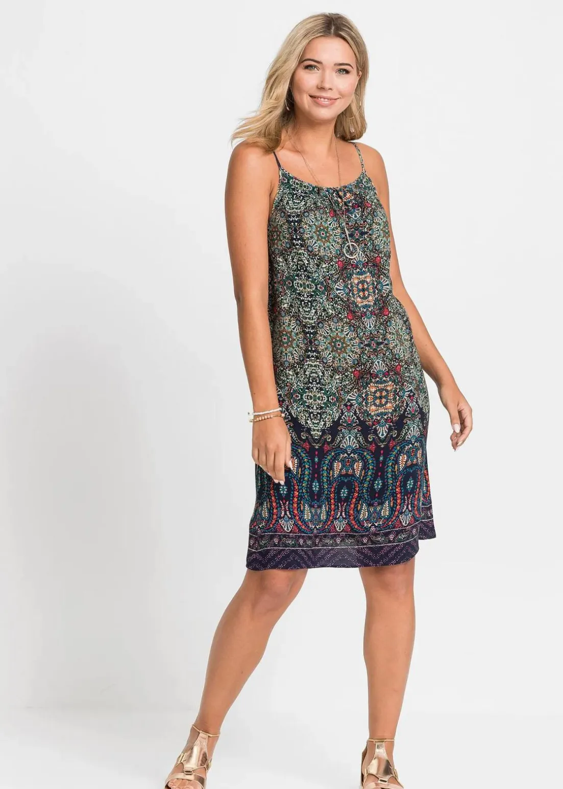 Trägerkleid aus fließender Viskose