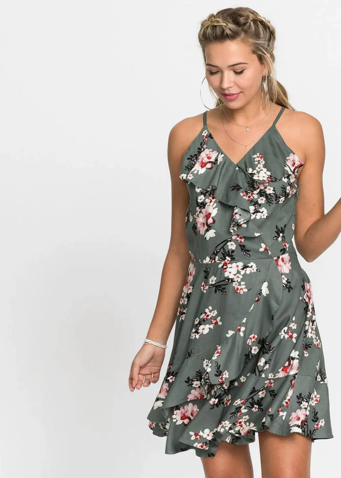 Trägerkleid aus reiner Viskose