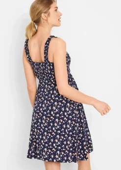 Trägerloses Umstandskleid aus weicher Viskose