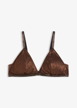 Triangel Bralette aus glitzerndem Material