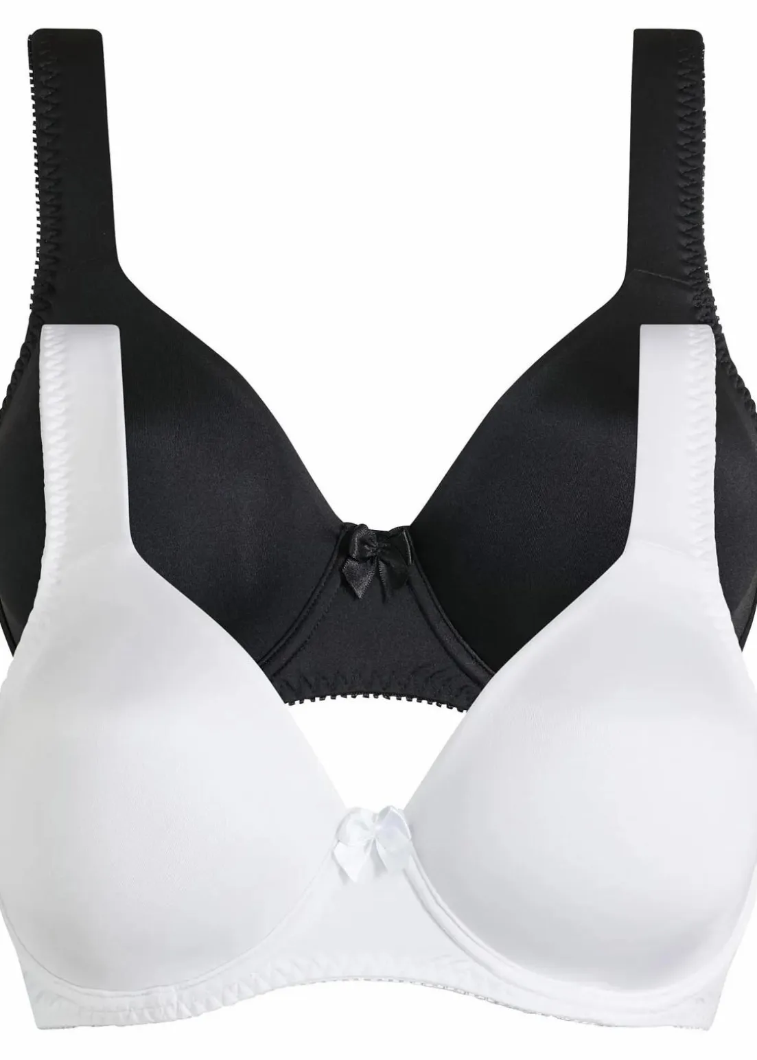 T-Shirt BH mit Bügel und Glanzeffekt (2er Pack)