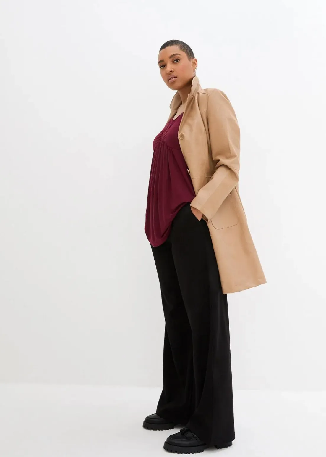 T-Shirt in A-Linie, kurzarm