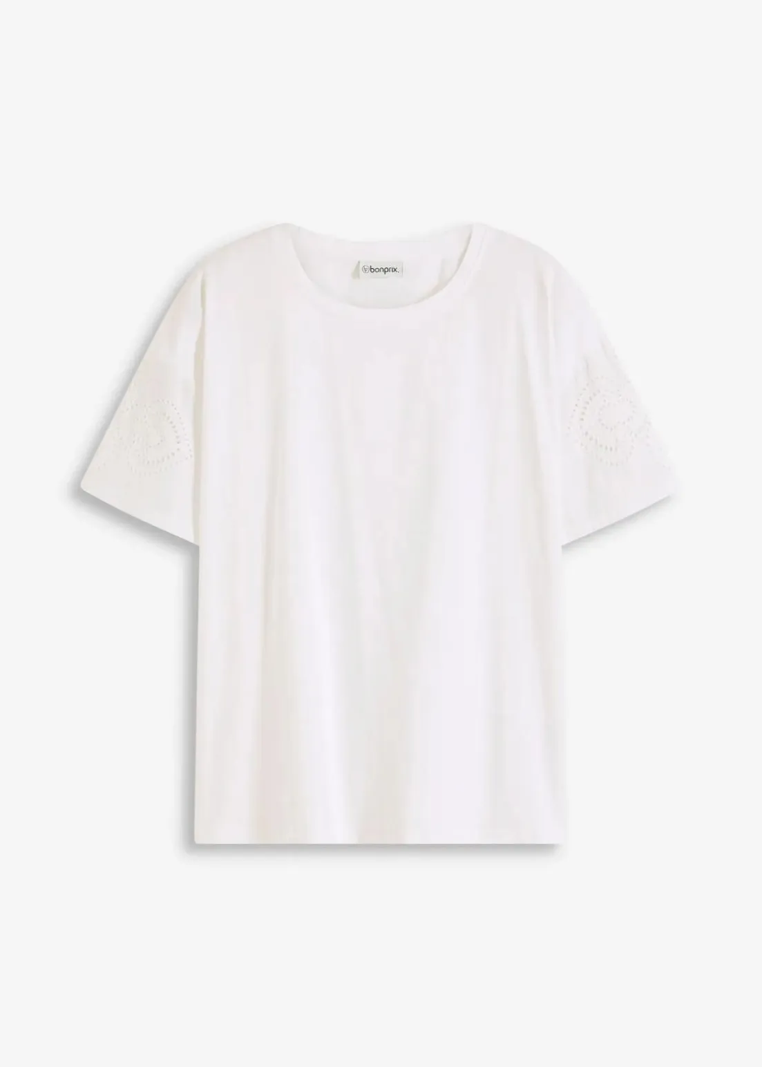 T-Shirt mit Lochstickerei