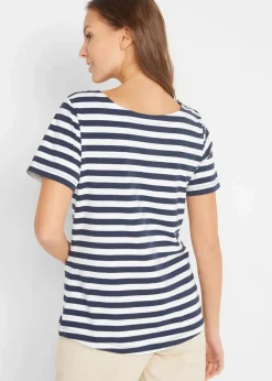 T-Shirt mit U-Boot-Ausschnitt