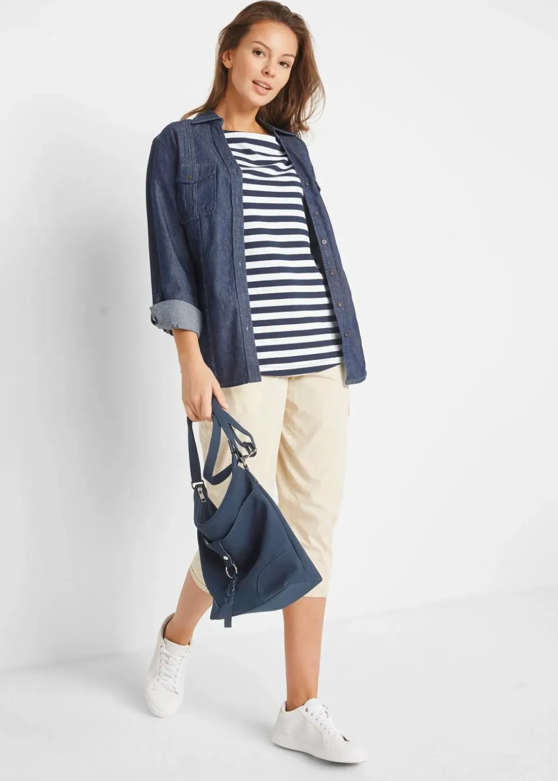 T-Shirt mit U-Boot-Ausschnitt