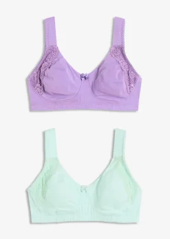 T-Shirt-BH ohne Bügel mit Baumwolle (2er Pack)