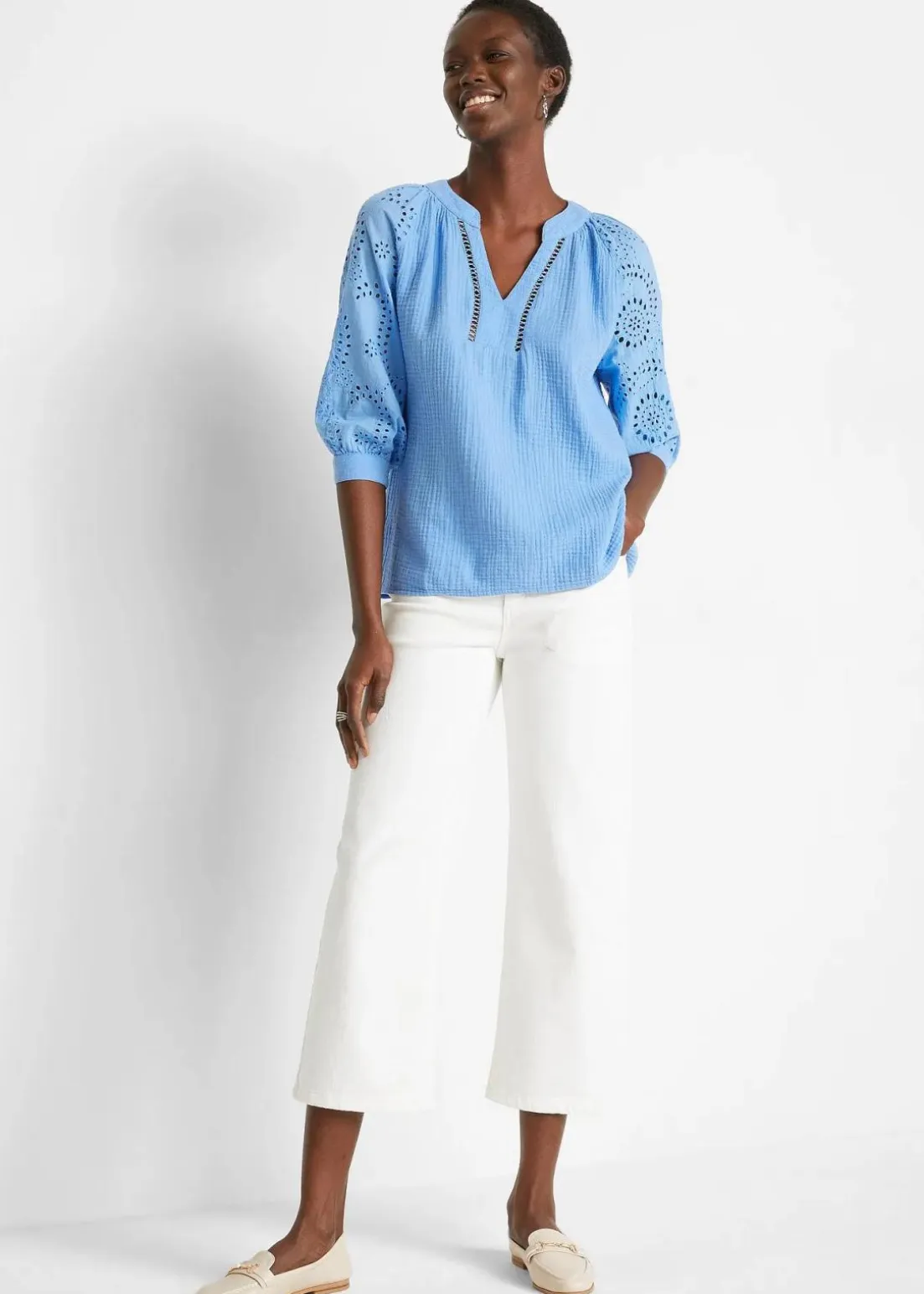 Tunika aus luftigem Musselin