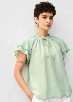 Tunika mit Seidenanteil