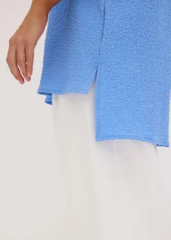 Tunika mit Struktur und Spitzenband