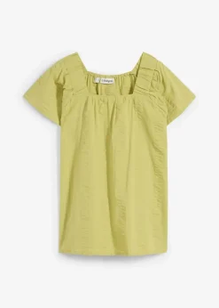 Tunikabluse aus Baumwoll-Seersucker