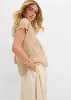 Tunikabluse aus fließendem Viskose-Mix