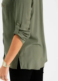 Tunikabluse aus fließender Viskose