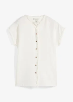 Tunikabluse aus reinem Leinen