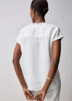 Tunikabluse aus reinem Leinen