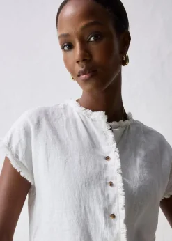 Tunikabluse aus reinem Leinen