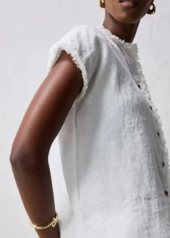 Tunikabluse aus reinem Leinen