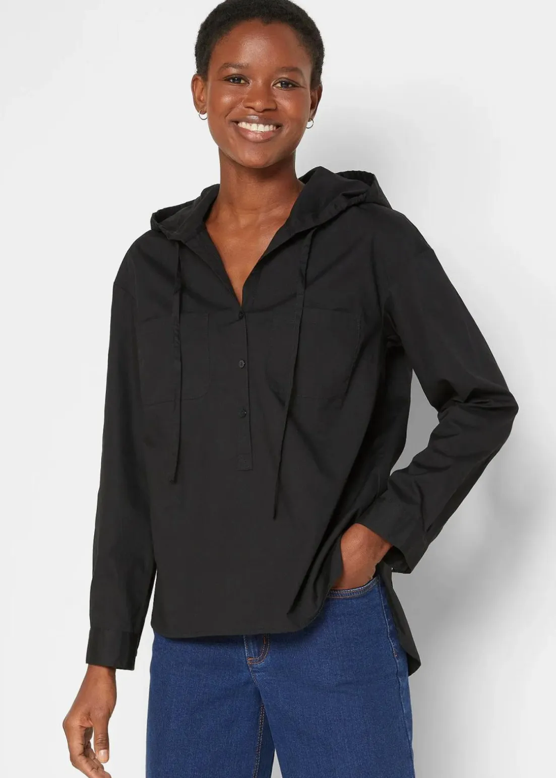 Tunikabluse aus reiner Bio-Baumwolle