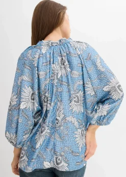 Tunikabluse aus softem Viskose-Mix