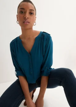 Tunikabluse aus softer Viskose