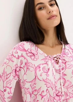 Tunikabluse aus strukturierter Viskose