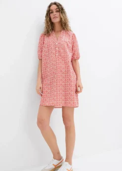 Tunika-Kleid aus fließender Viskose