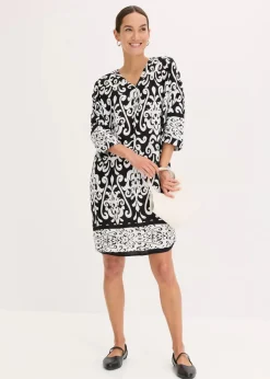 Tunika-Kleid aus fließender Viskose