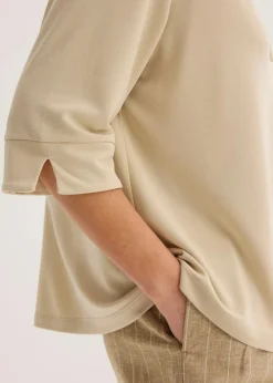 Tunika-Shirt aus fließendem Viskose-Piqué