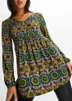 Tunika-Shirt aus Viskose-Mix