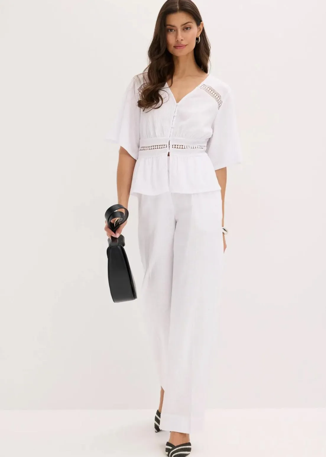 Tunika-Shirt mit Spitze