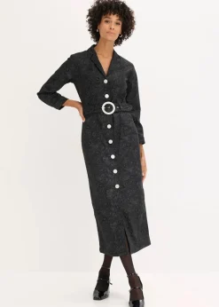 Twillkleid mit Gürtel (2-tlg.-Set)