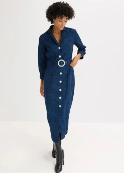 Twillkleid mit Gürtel (2-tlg.-Set)