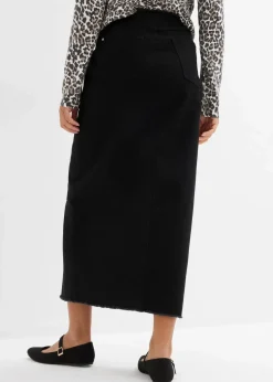 Twill-Rock mit Fransen