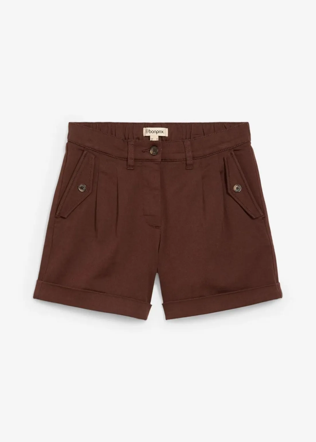 Twill-Shorts mit hohem Bund