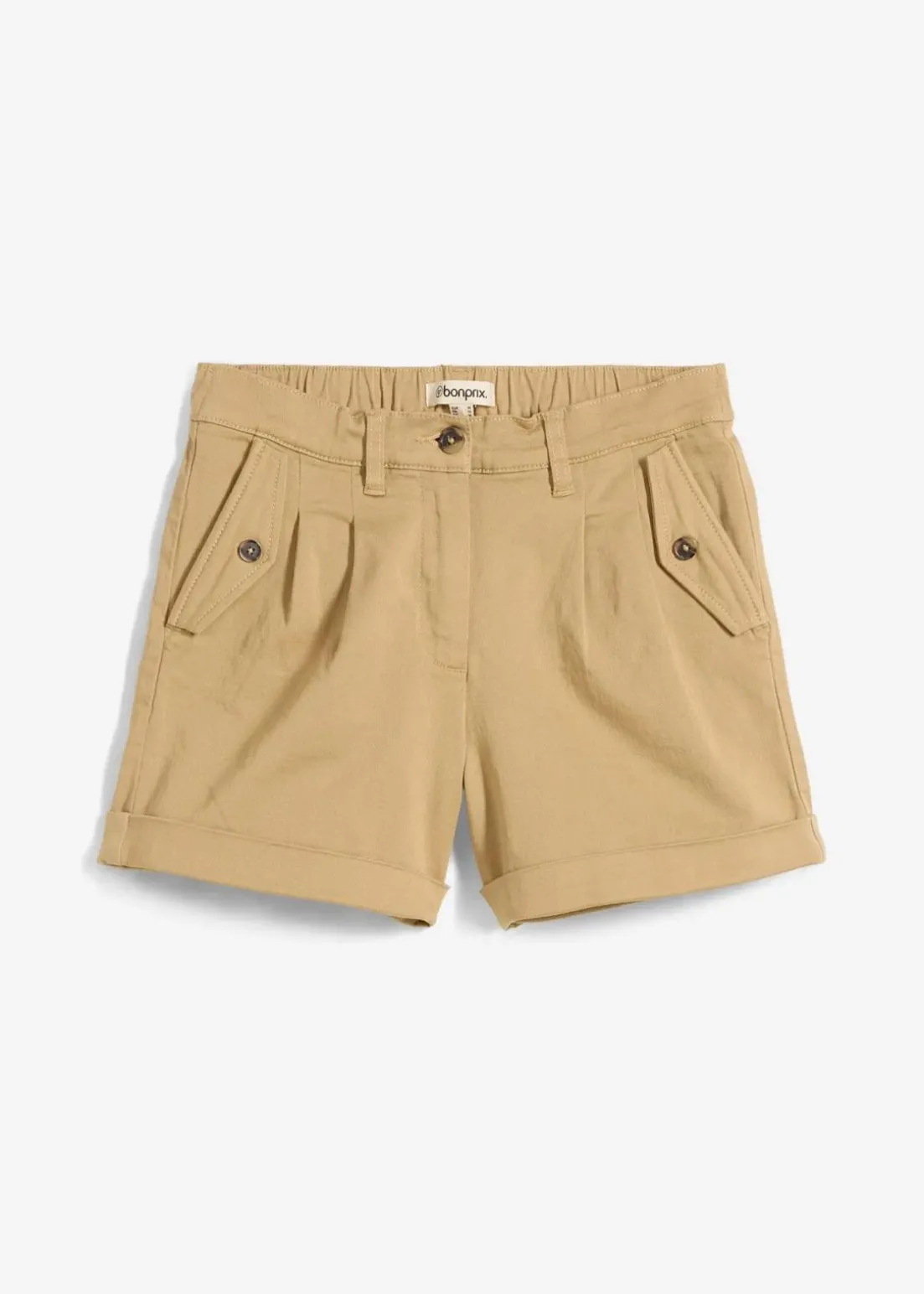 Twill-Shorts mit hohem Bund