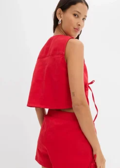 Twill-Weste aus elastischem Bio-Baumwoll-Mix