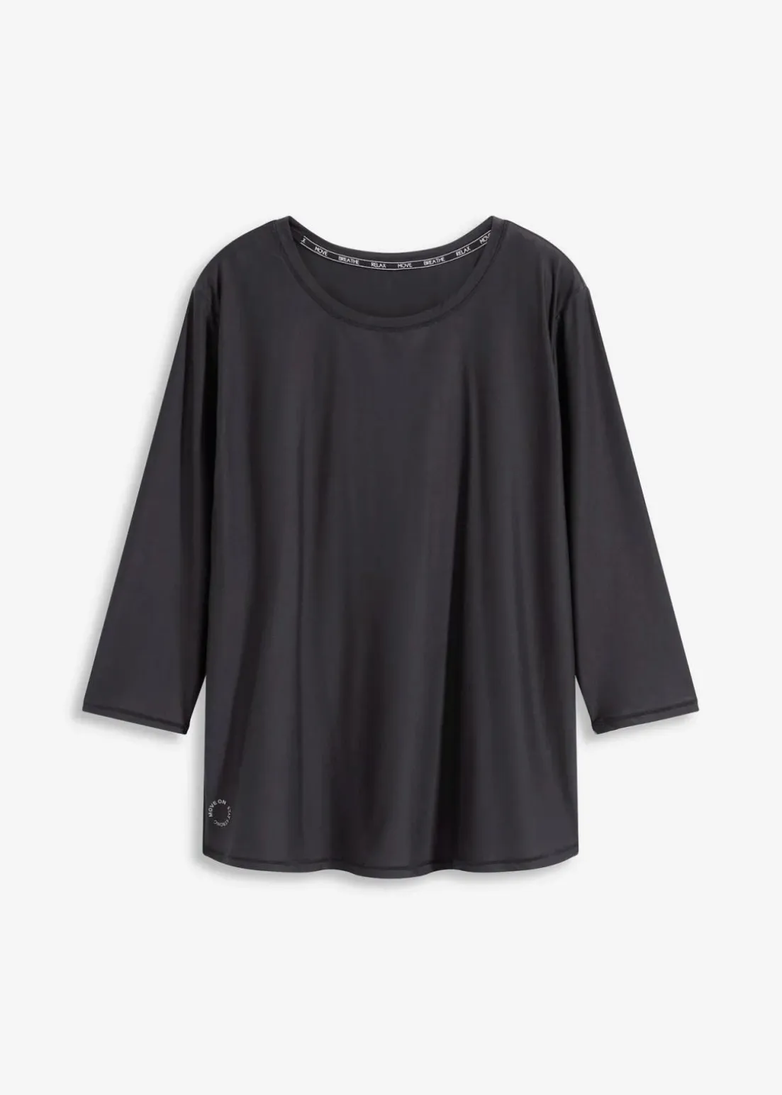 Ultrasoftes Funktionsshirt mit ¾ Ärmel, schnelltrocknend