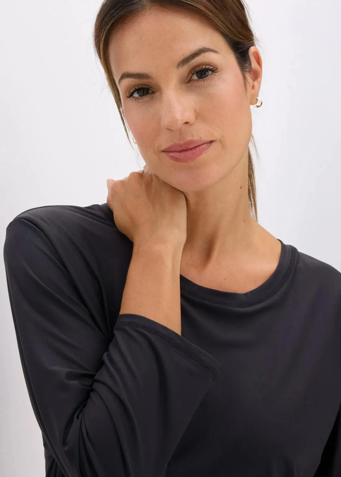 Ultrasoftes Funktionsshirt mit ¾ Ärmel, schnelltrocknend