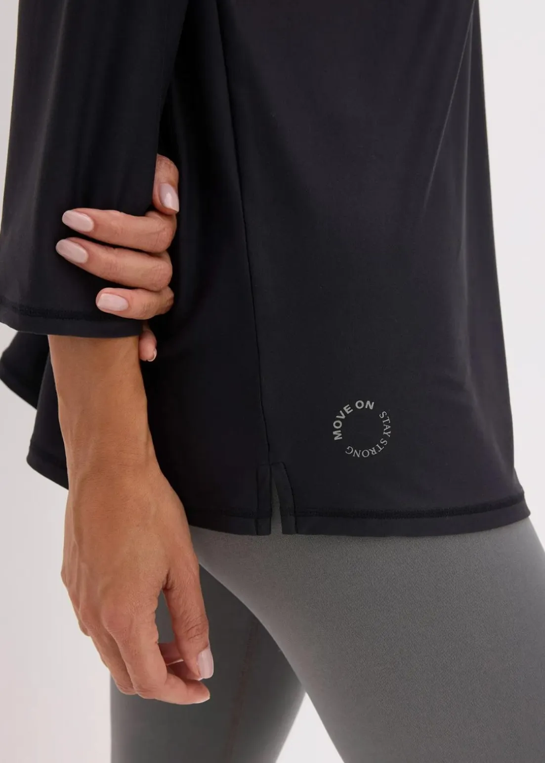 Ultrasoftes Funktionsshirt mit ¾ Ärmel, schnelltrocknend