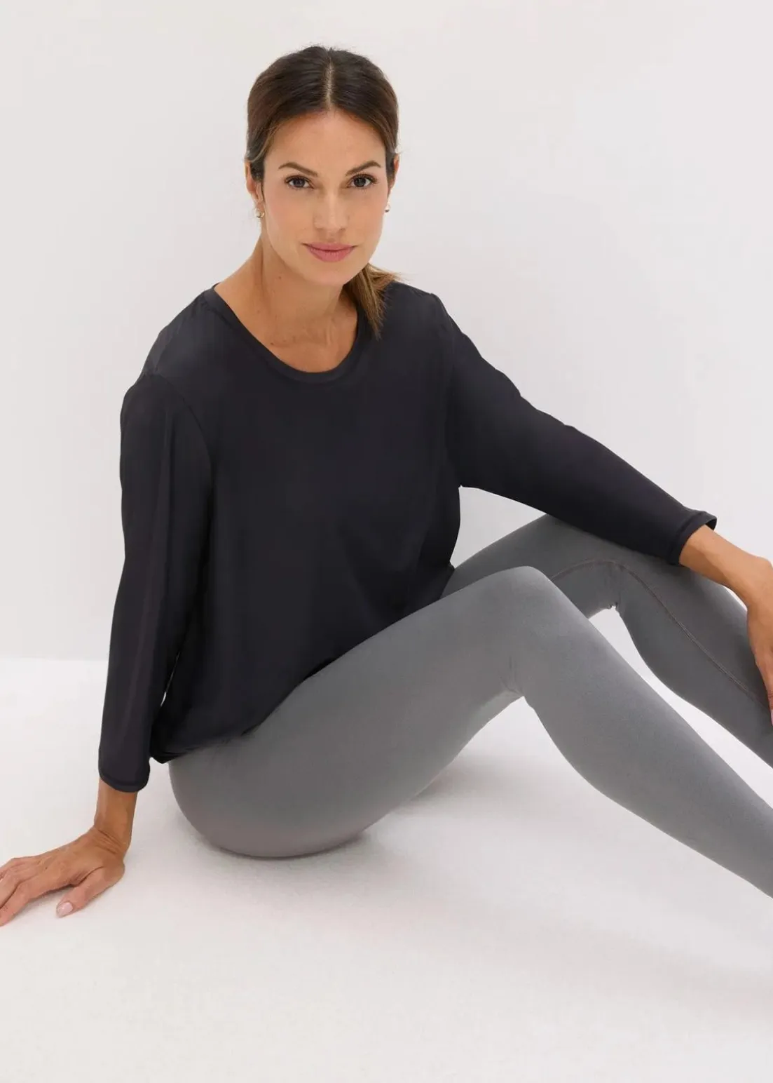 Ultrasoftes Funktionsshirt mit ¾ Ärmel, schnelltrocknend