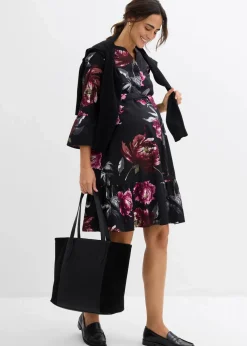 Umstands- und Stillblusenkleid aus reinem Bio-Baumwoll-Satin