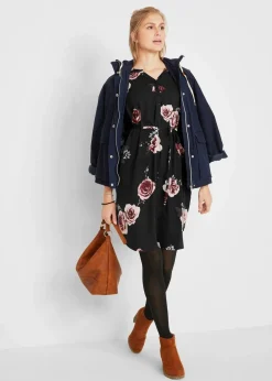 Umstands- und Stillblusenkleid aus fließender Viskose